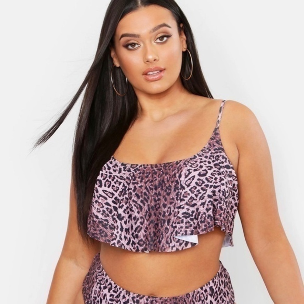 BOOHOO Plus Leopard Frill Bikini - Picture 4 of 4